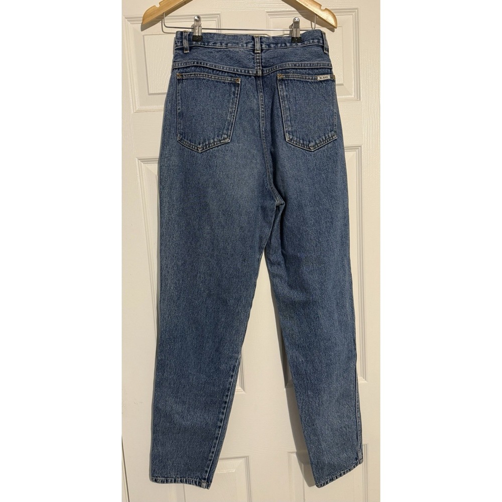 Bill Blass Jeans Womens 12 Blue Vintage High Waisted Tapered Leg 100% Cotton - Picture 4 of 6